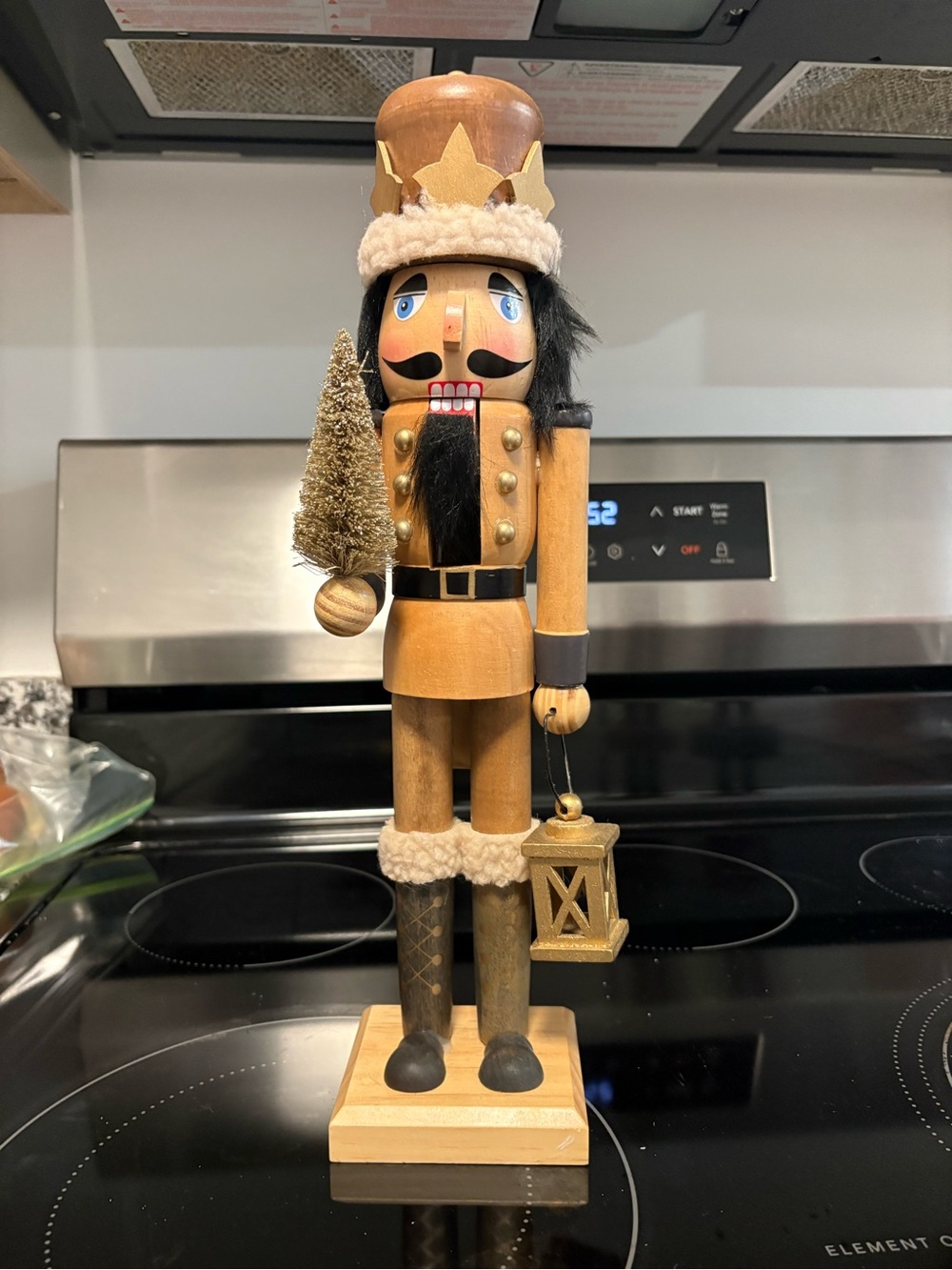 Wooden Nutcracker Soldier Holiday Figurine - Natural Brown